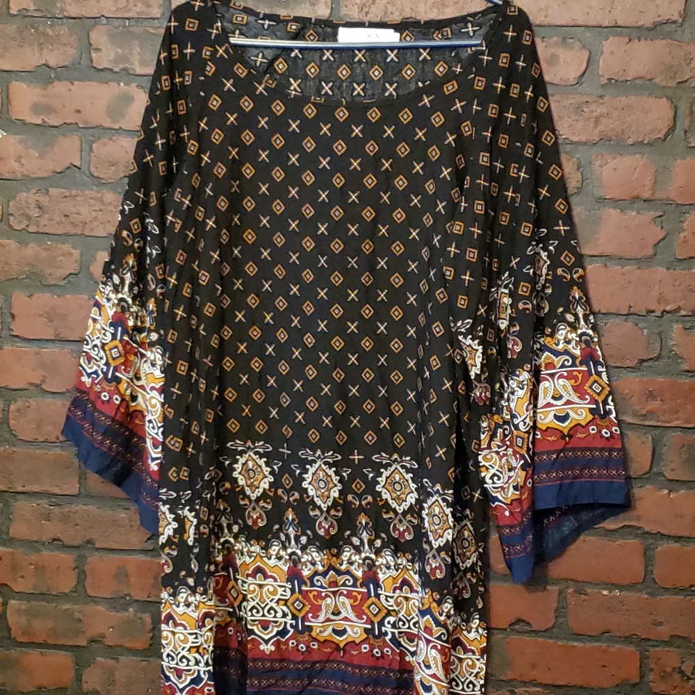 Risesun Bohemian Gypsy Shift Dress L